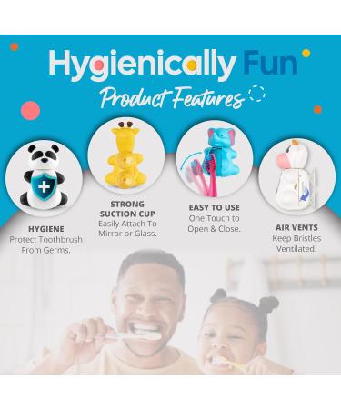 Flipper Fun Animal Turtle Toothbrush Cover | Kids Suction Cup Toothbrush Holder | Stylish Bathroom Toothbrush Holder - Buy Online on GoSupps.com