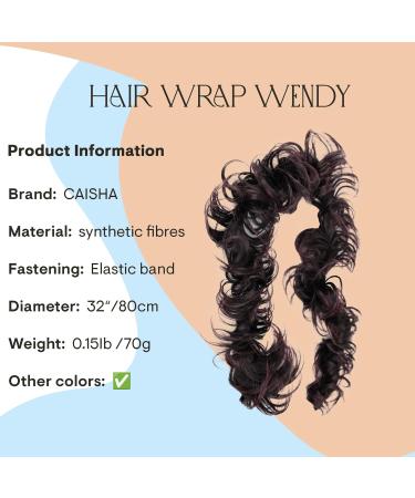 CAISHA XXL Dark Brown Mix Messy Bun Scrunchy Updo | Voluminous Curly Bridal Hairstyle - Buy Online on GoSupps.com