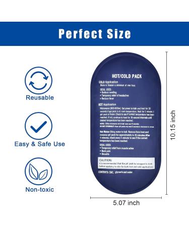 Reusable Gel Ice Pack for Injuries - Hot & Cold Compress Therapy for Pain Relief - Flexible Soft Gel Packs for Shoulder, Elbow, Back, Knee - Blue - Buy Online on GoSupps.com