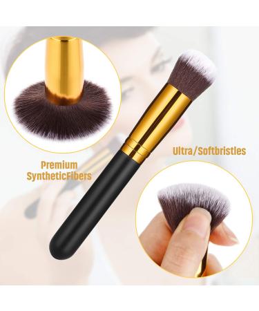 2 Pack Large Kabuki Self Tanner Brush for Face | Sunless Tanning Brush for Men and Women | Round Head for Easy Application and Blending - Buy Online on GoSupps.com