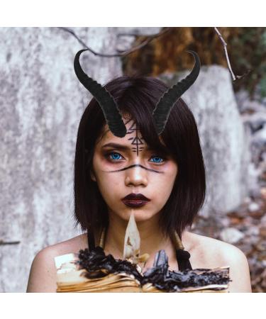 1 Pair Diy Croissant Hair Accessories Cosplay Party Props Artificial Animal Horns Artificial Sheep Tiefling Horns Cosplay Party Supplies Demon Horns Cosplay Girl Plastic 3d Aries - Buy Online on GoSupps.com