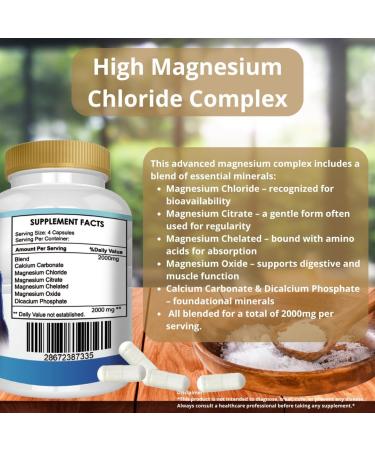 Magnesium Chloride(Cloruro de magnesio) Complex 2 Pack 280 Capsules - Buy Online on GoSupps.com