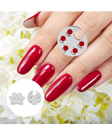 Angoily Lot de 2 Palettes Annulaire pour Manucure Plateau de M lange Rond et Pied pour Vernis Ongles Palette DIY pour Nail Art Accessoires Professionnels et Usage Maison - Buy Online on GoSupps.com