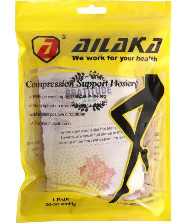 Buy Ailaka Compression Stockings with Zipper for Men & Women - 20-30 mmHg Medical Class 2 Support Socks for Varicose Veins Edema Recovery & Pregnancy - Beige (1 Pair) - Buy Online on GoSupps.com