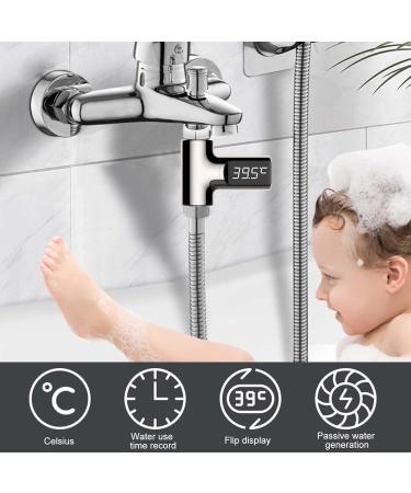 Molbory LED Digital Bath Thermometer | 5-85 Real-Time Water Flow | 360 Rotatable Screen | Baby Shower & Bathroom Thermometer - Buy Online on GoSupps.com