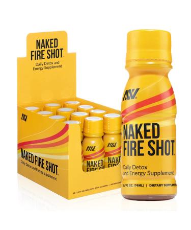 Naked Fire Shot - Natural Energy Shots, Ginger Root, Raw Apple Cider Vinegar, Organic Ginseng & Ashwagandha, Detox, Energy Wellness Shots - 2.5oz, 12 Pack Fire 2.5 Fl Oz (Pack of 12)
