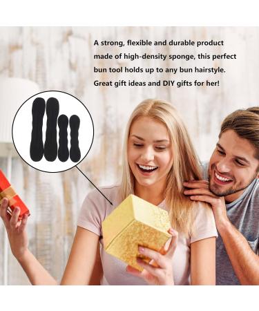Hair Bun Maker 4Pcs Magic Bun Hair Donut Black Small Hair Doughnut Maker Sponge Hair Foam Hair Updo Tools Twister Easy Perfect Bun Tool for Tools Girls Women Gifts(2 Medium 2 Large) - Buy Online on GoSupps.com