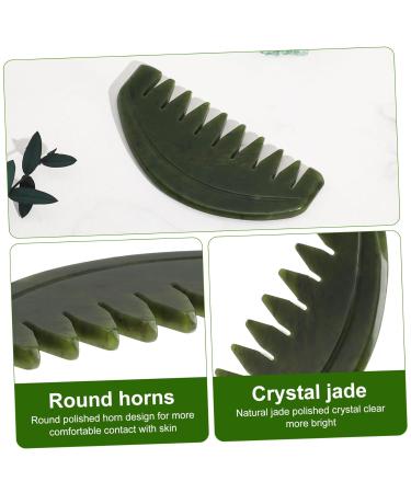 Buy TOVINANNA 3-Piece Portable Jade Massage Comb Set - Natural Jade Hairbrush & Gua Sha Tool for Facial Care | International Shipping Available - Buy Online on GoSupps.com