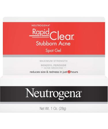 Buy Neutrogena Rapid Clear Stubborn Acne Spot Treatment Gel - 10% Benzoyl Peroxide Pimple Cream for Acne Prone Skin - 1 oz | Fast International Shipping - Buy Online on GoSupps.com