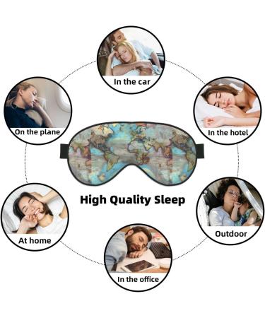 Buy Cartoon World Map Eye Mask | Unisex Adjustable Sleep Mask for Travel & Home | Perfect for Yoga & Naps - Buy Online on GoSupps.com