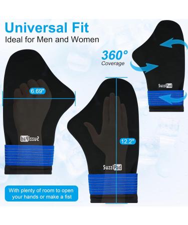 SuzziPad Hand Ice Pack Cold Gloves for Neuropathy & Carpal Tunnel Relief - Microwavable Heated Gloves for Pain Relief - Buy Online on GoSupps.com