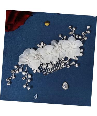Ipetboom Bride Hair Comb Flower Side Hair Comb Tocados Para El Hair Styling Accessories Diamond Hair Comb Handmade Hair Comb Girl Hair Accessories Wig Headgear Bride Rhinestones - Buy Online on GoSupps.com