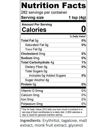 Monk Fruit Erythritol Sweetener - Brown Sugar Alternative for Diabetics - 2.5lb Pack - Non-GMO, Zero Calorie, Low Carb Replacement - Buy Online on GoSupps.com