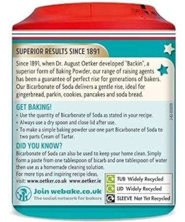 Bicarbonate of Soda | Suitable for all types of baking | For pancakes soda bread cookies and gingerbread by Dr. Oetker | Pack of 4 x 200g - Buy Online on GoSupps.com