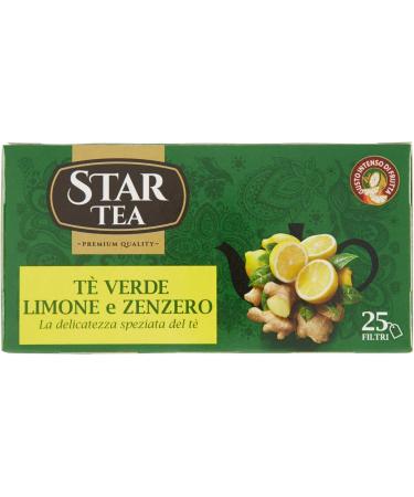 Star Star Tea Green Tea with Lemon and Ginger Pack of 3 Green Tea Bags 42.5g
