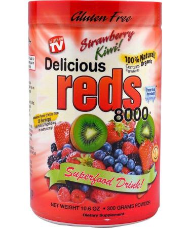 GREENS WORLD INC Delicous Reds 8000 Strawberry-Kiwi Flavor