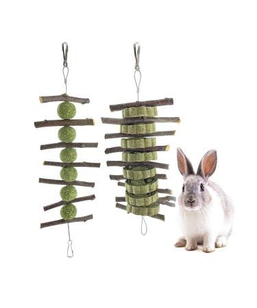 Bunny Chew Toy, Molar Apple Wood Stick, Animal Chew and Play to Improve Dental Health 2 Pieces.