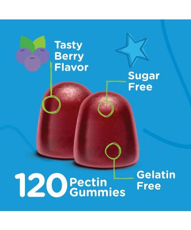 Sugar Free Vitamin D3 Gummies for Kids 25mcg 1000 IU - Bone & Immune Support - 120 Vegetarian Berry Flavored Gummies - Buy Online on GoSupps.com