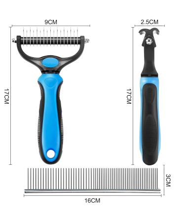 Belsvor Dog & Cat Brush - 17+9 Teeth Undercoat & Knot Removal - Ideal for Long-Haired Pets - Buy Online on GoSupps.com