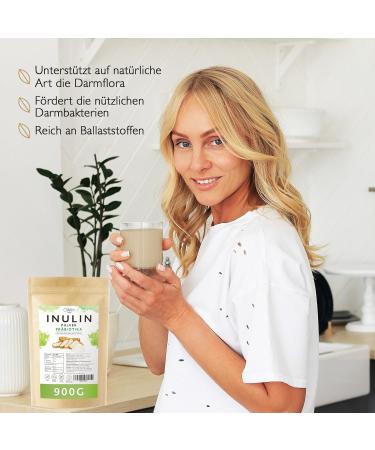 Inulin Powder Prebiotics Fiber 900g | Vegan Chicory Root | Grown in Europe - Boost Gut Health & Digestive Wellness - Buy Online on GoSupps.com
