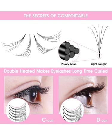 Premade Fans Eyelash Extensions 12D C&D Curl 0.07mm | Volume Lash Extensions for Stunning Eyelash Looks - International Shipping Available - Buy Online on GoSupps.com