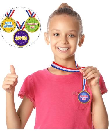 Gejoy 60-Piece Olympic Style Plastic Award Medals Assortment for Kids - Sports, Talent Shows, Gymnastics, Birthdays - Buy Online on GoSupps.com
