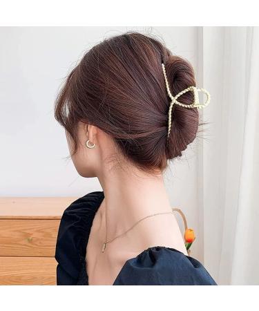 Pearl Hair Clips | Brushed Metal Hair Accessories for Women & Girls | Elegant Hair Jewelry - Set of 3 - Buy Online on GoSupps.com