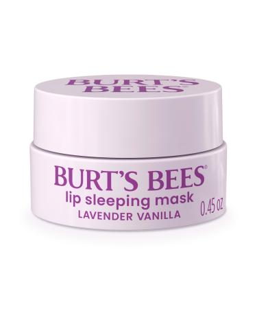 Burt s Bees Lavender Vanilla Lip Sleeping Mask With Hyaluronic Acid and Squalane Moisturizer To Instantly Hydrate Lips Overnight Mask and Treatment 0.45 oz.