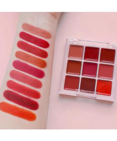 Palette L vres Set de 9 Nuances | Finition Mat Imperm able Hydratante Non Collante Pour Occasions Sp ciales ou Quotidien Jeunes Filles - Buy Online on GoSupps.com
