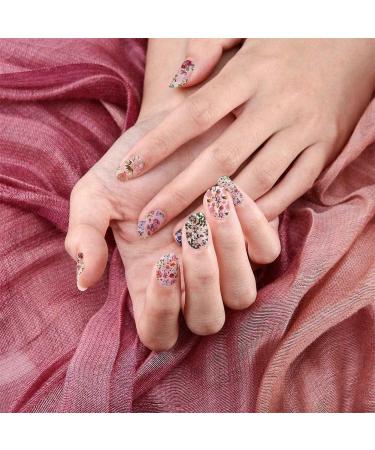 Yssevlon Floral Design Nail Art Foil Stickers - 1 Box 10 Rolled Starry Wraps and Transfer Decals - Buy Online on GoSupps.com