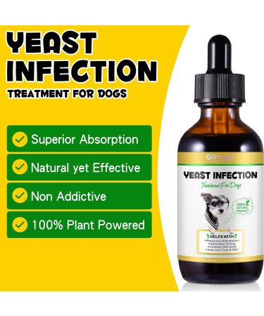 Natural Yeast Infection Drops for Dogs - Itch, Ear Infection, Allergy Relief - Herbal Bacon Flavor - 2 Fl Oz - Buy Online on GoSupps.com