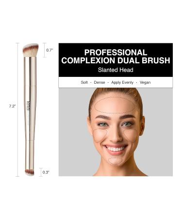 KISS NEW YORK Dual Ended Complexion Brush | Blending & Even Application for Concealer Foundation & Powder - Buy Online on GoSupps.com
