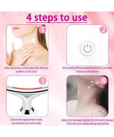 7-in-1 Face and Neck Massager Tool | Red Light Therapy Wand for Skin Care - White | Shop Internationally - Buy Online on GoSupps.com