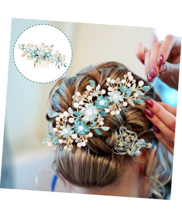 CRILSTYLEO Hair Plug Hair Accessories Combs for Women Girl Headpieces for Wedding Hair Accessories for Bride Rhinestone Flower Hairpins Bride Headpiece Gajra Hair Clip Flower Hair Comb - Buy Online on GoSupps.com