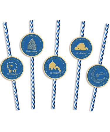 Eid Paper Straw Decor - Multi-Functional of Tableware for Supply Pattern Exquisite Straw - Supplies Decorative Straws Drinking Straws Hondony - Buy Online on GoSupps.com