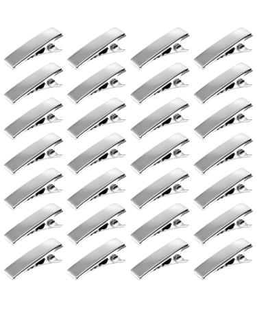 Elcoho 150 Pieces Metal Hair Clips Single Prong Alligator Clips Curl Clips Silver Hairbow Accessory 0.78 Inch (Pack of 150)