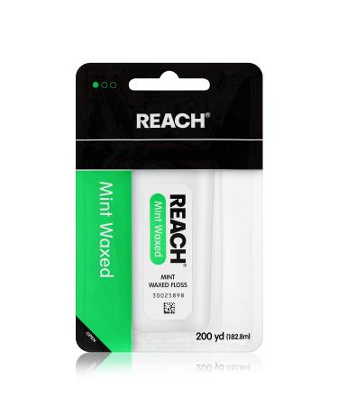 Reach Dentotape Waxed Dental Floss | Effective Plaque Removal, Extra Wide Cleaning Surface | Shred Resistance & Tension, Slides Smoothly & Easily | Mint Flavored, 200 Yards, 1 Pack