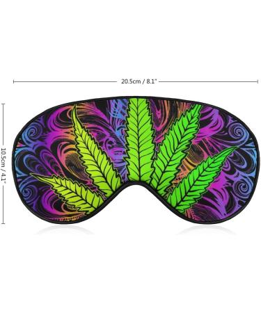 Psychedelic Weed Leaf Sleep Mask - Adjustable Eye Cover for Sleeping, Blocks Light - Men & Women - Buy Online on GoSupps.com