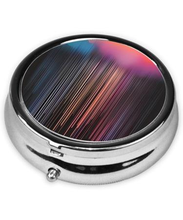 Colorful Rainbow Round Pill Box | 3 Compartment Portable Organizer for Travel | International Shipping Available - Buy Online on GoSupps.com