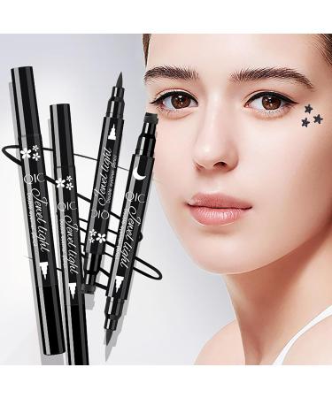 CHSEEO 4 Pcs 2 Heads Liquid Eyeliner Set Eyeliner Stamp 24 Hr Wing Cat Eye Coloful Eyeliner Waterproof Smudge Proof Longwearing Quick Drying Eyeliner Pencil - Star Moon Heart Beginners Makeup Gift - Buy Online on GoSupps.com