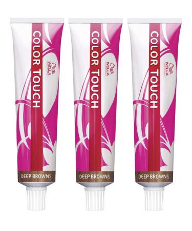 3x Wella Professionals Color Touch 2/0 Black 60 ml