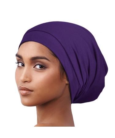 Alnorm Purple Oversized Slouchy Beanie Hat | Soft & Warm Stretchy Cap - Buy Online on GoSupps.com