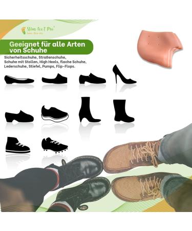 Silicone Transparent Heel Protectors 2 Pairs for Men & Women | Foot Pain Relief & Shoe Protection | Ideal for Dry Damaged Feet - Buy Online on GoSupps.com