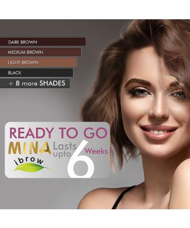 Mina Eyebrow Hair Color - Natural Tinting Powder | Water & Smudge Proof | No Ammonia No Lead | 100% Gray Coverage | Vegan & Cruelty-Free (Graphite + Oil + Brush - Buy Online on GoSupps.com