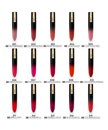 L'Or al Paris Rouge Signature Brilliant 306 BE - Vibrant Red Ink Lipstick with Shine | Shop Internationally - Buy Online on GoSupps.com