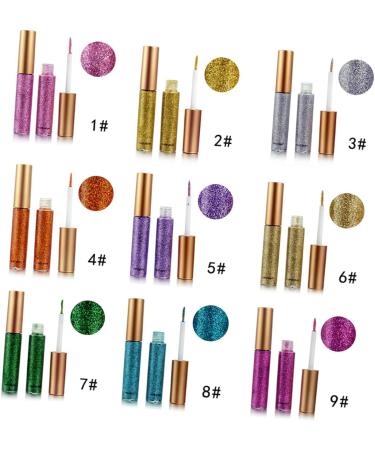 FOMIYES 10pcs Liquid Eyeliner Glitter Liner for Eyes Shimmery Eyeliner Eye Shadow Pearlescent Metal 1 count (Pack of 1) Assorted Color - Buy Online on GoSupps.com