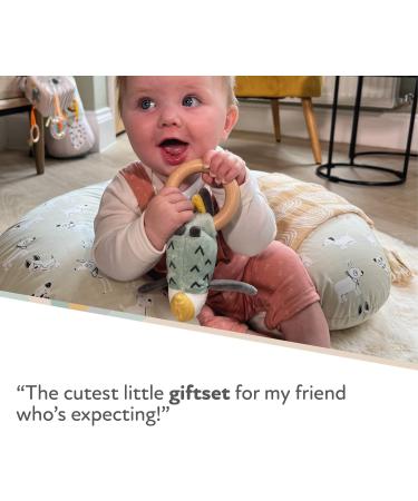 Nuby Animal Adventures Baby Gift Set 3-Piece Keepsake Set | Comforter, Squeaker & Rattle | Suitable from Birth - Buy Online on GoSupps.com