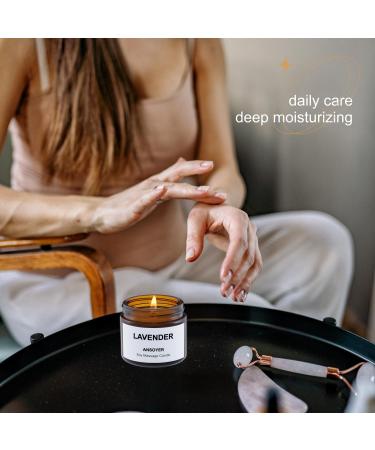 Massage Candle - Lavender - Soy & Hemp Seed Oil Body Oil - Relaxation Spa Candle - 1.77OZ - International Shipping Available - Buy Online on GoSupps.com