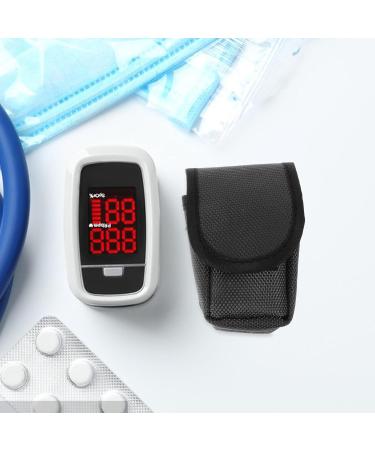 JECOMPRIS Black Handbag Case for Pulse Oximeters | Portable Oxygen Sensor Carry Pouch | Durable Nylon O2 Saturation Monitor Storage - Buy Online on GoSupps.com
