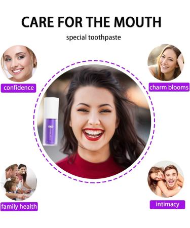 Teeth Whitening V34 Colour Corrector Toothpaste for Sensitive Teeth, Gum Repair & Gum Health - Purple Whitening Foam for Stain Removal due to Coffee & Smoking - Buy Online on GoSupps.com